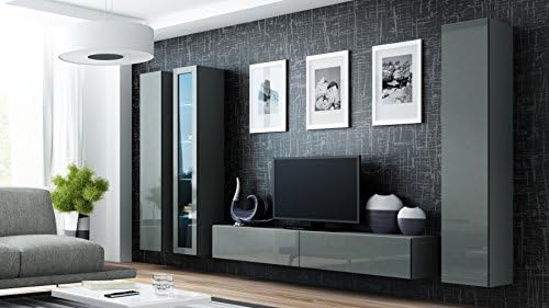 Seattle 180 Wall Unit / Entertainment Centres / Hanging Furniture / Tv Cabinet for Any Size TV / High Capacity Living Room Furniture / TV Consoles