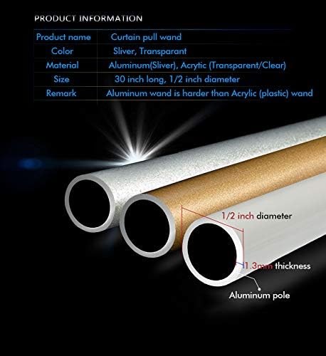 Amazon Com Toofn 2 Pack 30 Aluminum Universal Drapery Pull Rod