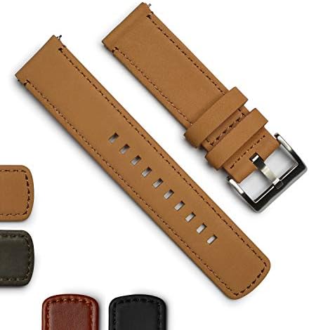 22mm Watch Band w/Quick Release - Leather Strap (Top Grain) for Samsung G2, G3, Gear, Galaxy & Frontier Plus Fossil, LG, Asus, Vintage Watches for Men | Corea Reloj del Cuero