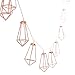 Ling's moment 5Ft Rose Gold Geometric Boho LED Bedroom Fairy Lights Battery Powered Metal Cage String Lights Paris Lamp for Birthday Party Indoor Bridal Shower Decorations Wall Terrarium (Warm White)