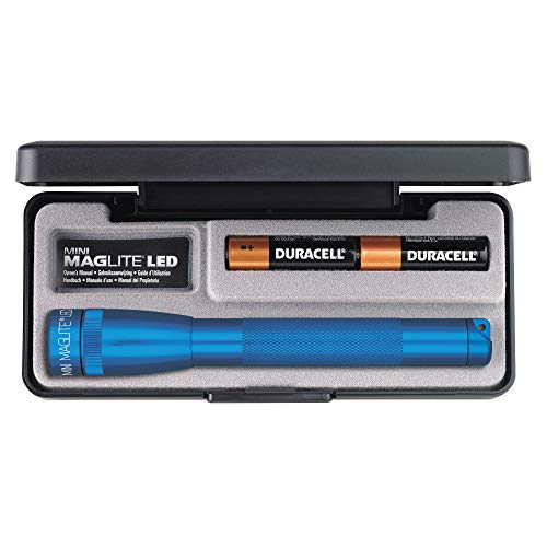 Maglite Mini LED 2-Cell AA Flashlight in Presentation Box, Blue