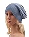 Century Star Cotton Slouchy Beanie Hat Stretch Hip-Hop Warm Skull Caps Unisex Baggy Lightweight Beanie for Women 01 Denim One Size