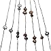CHUVORA Silk Thread and Black Cultured Freshwater Pearl Multi Strand Cluster Necklace, 17-19 inches