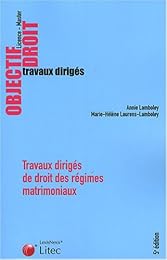Travaux dirigés de droit des régimes matrimoniaux