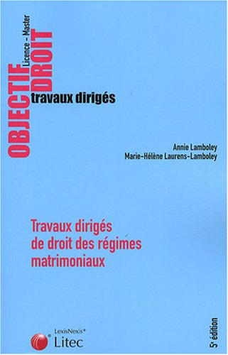 Travaux dirigés de droit des régimes matrimoniaux