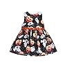 jsadfojas Peuter Baby Klein Meisje Jurk Halloween Pumpkin Spider Web Print Meisjes Mouwloos Kleding Spook afdrukken