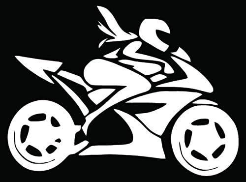 Biker Girl Motorcycle Racing Car Truck Window Bumper Vinyl Graphic Decal Sticker- (20 inch) / (50 cm) Wide MATTE BLACK Color