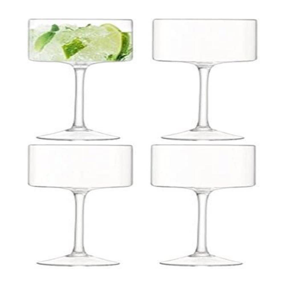 LSA Otis Champagne/Cocktail Glass 280ml Clear | Set of 4 | Mouthblown & Handmade Glass | OF05