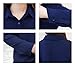 ARJOSA Women's Long/Short Sleeve Button Down Shirts Office Work Business Casual Blouses Tops (X-Large, A Navy Blue)