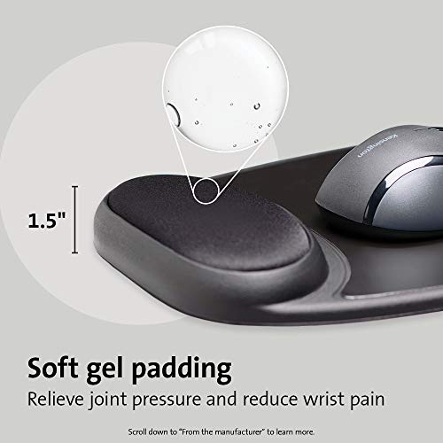 Kensington Comfort Gel Mouse Pad with Wrist Rest Black (K62386AM