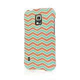 Galaxy S5 Active Case, MPERO SNAPZ Series Rubberized Case for Samsung Galaxy S5 Active / GS5 Active - Mint Chevron