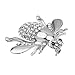 MagiDeal Lovely Small Honey Bee Rhinestone Brooch Pin for Women Silver