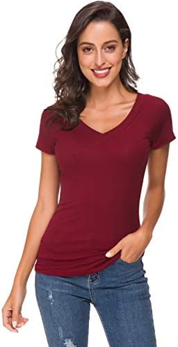 Acacia Flowers Women's Knitting Casual Short Sleeve Tight Tshirt Top