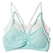 Fruit of the Loom Girls' Lace Crop Top Bra 2 Pack