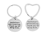 Godparent gifts, Godmother & GodFather Gifts Set, Godmother & Godfather Keychains- Perfect Gift for Godparents