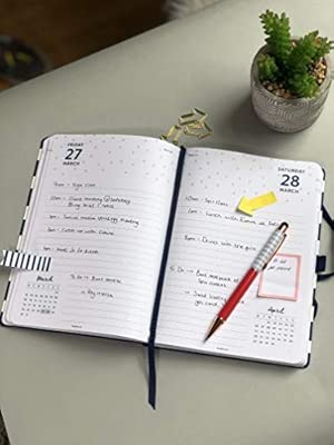 Agenda 2020 un día por página Busy B - planificador A5 a rayas con notas