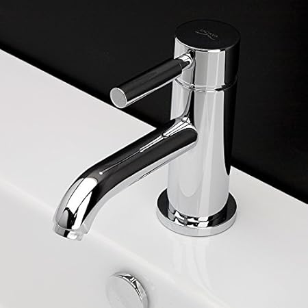 Deck Mount Single Hole Faucet With A Pop Up And Lever Handle