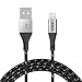 Lightning Cable, Zdatt Reversible 6.6ft/2M Apple MFi Certified Nylon Braided Long Lightning to USB Sync Charging Cord with Aluminum Connector for iPhone 5s/5c/6/6s Plus/SE,iPad Mini/Air/Pro,iPod-Black