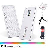 Iwata GL-03 Full Color RGB Led Light, CRI96+ TCLI98+, 3000-5500K Adjustable, 0-100% Stepless Dimming, 7 Scene Mode & 21 Light Effects, OLED Display, W/Ulanzi ST-06 Hot Shoe Phone Mount