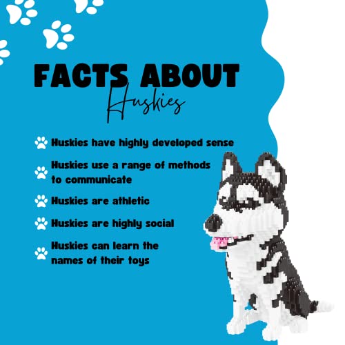 BLOCK CENTER Husky 1900 pcs Mini Blocks Dog Building Set Your Very