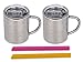 Housavvy Rabbit Stainless Steel Kids Cups with Lids and Straws,2 Pack of 10 Oz