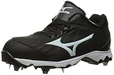 Mizuno Women's 9-Spike Advanced Sweep 3 Softball Shoe, Black/White, 8.5 D US