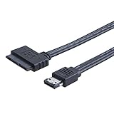 CableCreation 50CM Power Esata (eSATAp) to Micro Sata 16Pin 1.8 SSD Cable, Comb eSATA USB 2.0 Power Data Cable adapter for 1.8" SSD, 0.5M/1.6ft Black