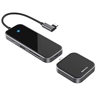 USB C Hub, Tiergrade 8-in-1 Type C Hub with Wireless Charger, USB C to 4K HDMI, 2 USB3.0, 60W Power Delivery, SD/TF Cards Reader, USB C Port, Mic/Audio for MacBook Pro and Other Type C Laptops(Black)