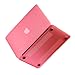 LENTION Hard Case for MacBook Air (11-inch, Late 2010 to Early 2015) - Model A1370 / A1465, with Keyboard Cover and Port Plugs, Matte Finish Case with Rubber Feet (Frost Pink)