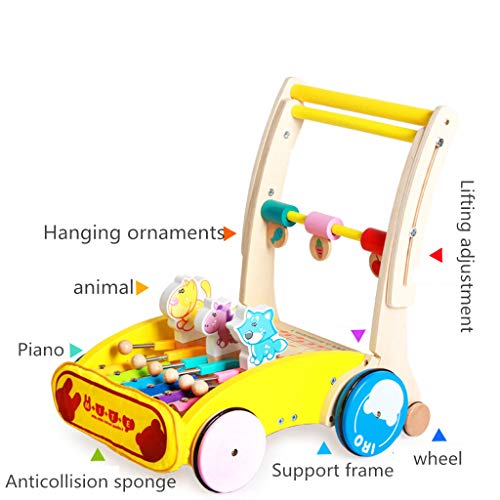 Hstore Baby Walker Baby Multifunctional Walker Toy Beat Music Boy and Girl Birthday Present,Adjustable Walker Height,Fun Toys and Activities for Baby Girl or Boy