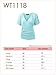 MBJ WT1118 Womens V Neck Short Sleeve Wrap Front Drape Dolman Top XXL RED