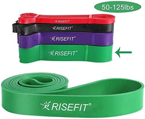 Risefit Pull up Assistance Bands, Long Resistance Exercise Loop Bands for Gymnastics, Powerlifting, Pull-ups, Full-Body Workout, Physical Therapy Rehab Stretching Gym & Home Fitness Yoga