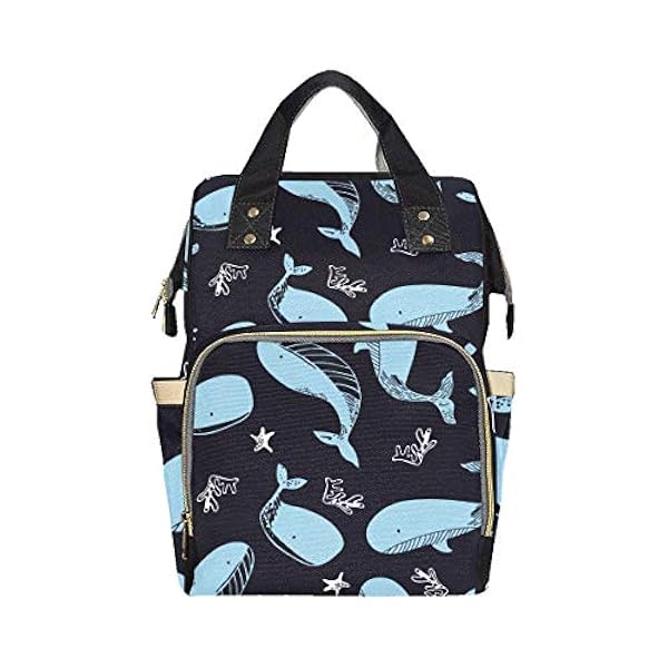 Blue Whale Ocean Beauty Diaper Sac A Dos Sac Maman Papa Changer Grande Capacite Multi Fonction