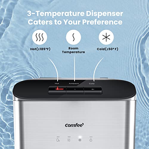 Comfee Ozone SelfCleaning Bottom Loading Water Cooler, Quick Cooling