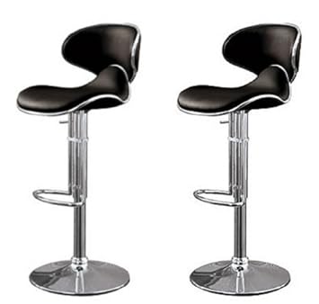 tabouret de bar x2 elite noir