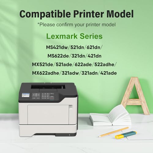 Toner Cartridge 56F2H00 for Lexmark MS321dn Toner Cartridge for Lexmark MS421dn MS321dn MS421dw MS521dn MS621dn MS622de MX321 MX421 MX521 MX522 MX622,15K Pages