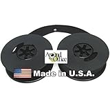 AroundTheOffice® Universal Twin 2” Spool Black Nylon Fabric Typewriter Ribbon fits… Smith Corona – Remington – Royal - Underwood – Olympia - Brother – Hermes – Facit