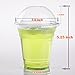 Golden Apple, 24oz-50sets. Clear Plastic Cups with Flat lids with Straw Slot(50Cups + 50lids)…