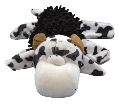 Amazing Pet Products Bottle Shaggy Pet Squeak Toy, Cow