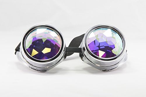 Festival Junkie Chrome PLUR-Vision Rainbow Kaleidoscope Goggles