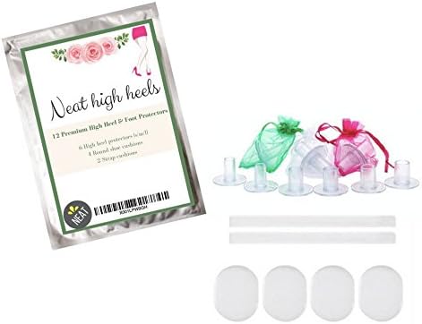 Neat high heel and foot protector- 12 pack protectors and gel cushion insole set- Great for everyday support