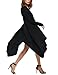 Meaneor Women's Casual Long Sleeve Waterfall Draped Open Front Knit Cardigan Sweater Black XXL