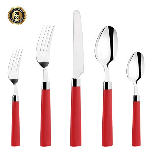 image for HF HOFTEN Silverware Set, 20 Piece Stainless Steel Flatware Set Includ