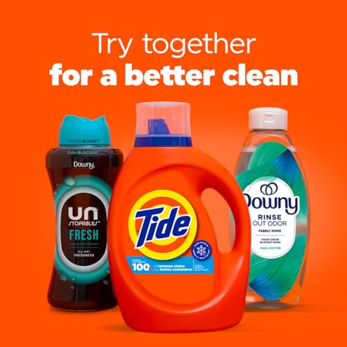 TIDE LIQUID LAUNDRY DETERGENT, CLEAN BREEZE SCENT, 80 FL OZ, 64 LOADS, BOOSTED CLEAN EVEN IN COLD WATER WITH CONCENTRATED WASHING SOAP