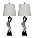 Urbanest Set of 2 Seahorse Table Lamps, Antique Silver