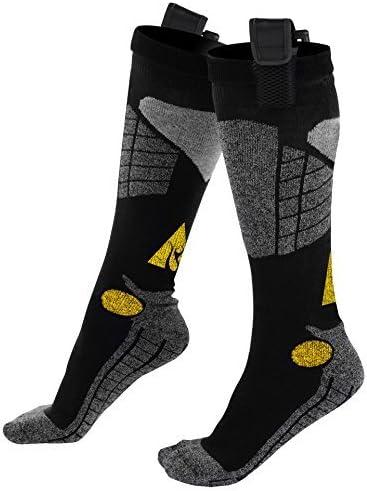 AlphaHeat AA Battery Heated Socks  Black/Grey XX-Large