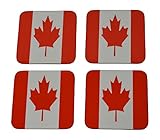 Canada Flag Drink Coaster Set Gift For Canadians