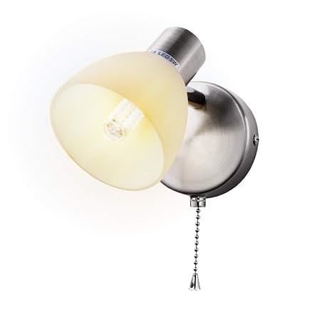 Wandleuchte Mit Zugschalter Und Schalter Schwenkbar Led
