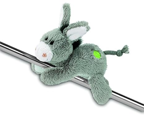 Nici 37689 - Esel MagNici mit gesticktem Kleeblatt, Plüschtier, 12 cm