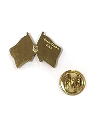 US Navy Cruzado con bandera Americana Lapel Pin, Waving doble, fabricado en EE. UU.